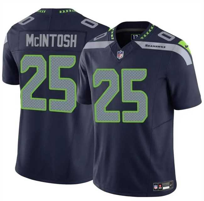 Men & Women & Youth Seattle Seahawks #25 Kenny McIntosh Navy 2024 F.U.S.E Vapor Limited Football Stitched Jersey